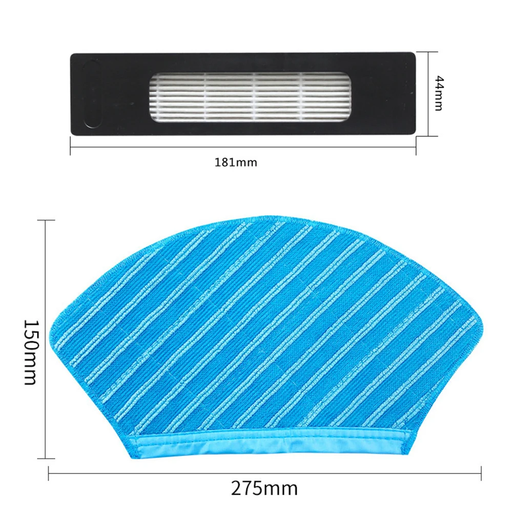 Mop Cloth Side Brush Filter Kit For Eureka NER700 Vacuum Cleaner Replacement Robot Sweeper Spare Part Accessories