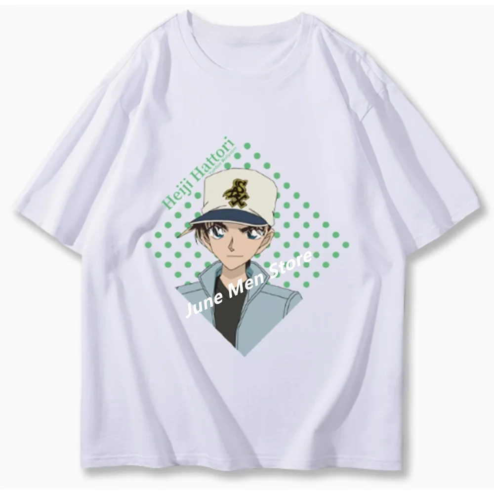 (Uniqlo) Famous Detective Conan Character Heiji Hattori Print Cotton Round Neck Short-Sleeved T-Shirt For Men And Women Summer