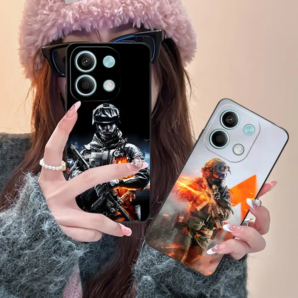 لعبة ساحة المعركة قضية الهاتف المحمول لشاومي ريدمي نوت 14 13 12 11 A5 3 2 1 برو بلس 4G 5G الطباعة الملونة واقية فاخرة #1