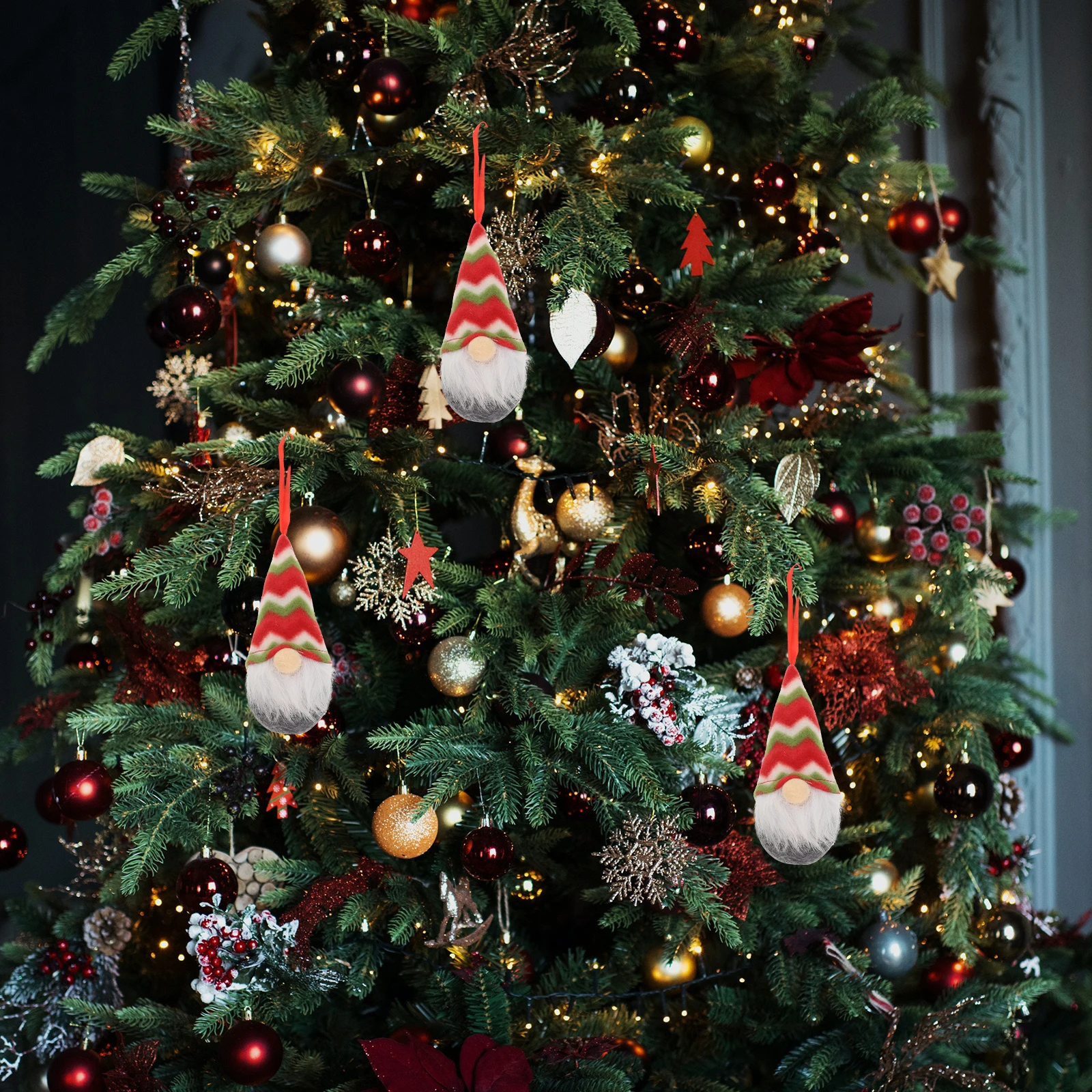 

8 Pcs Christmas Tree Ornaments Decorative Hanging Faceless Pendant Xmas Ornament Indoor Wall Decorations 2024 Holiday