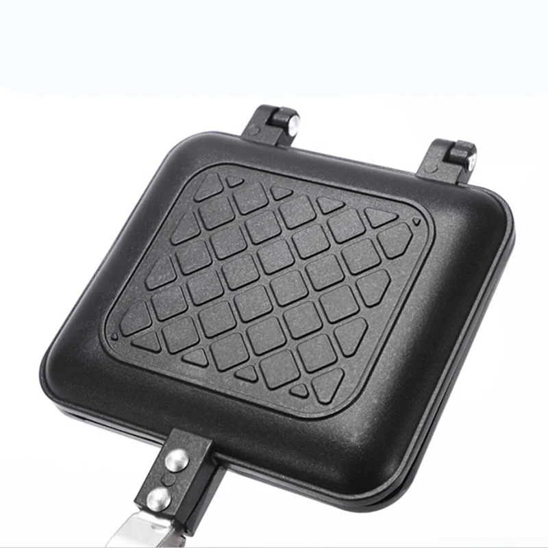 Grilled Sandwich Maker Bread Toast Breakfast Machine HotDog Sandwich Pan Non-Stick Aluminum Flip Pan Kitchen Tool