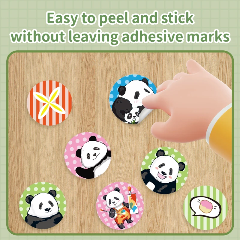 Children Panda Stamp Seals Stamps for Stationery Stickers Sticker Name Children\'s Clothing Seal Toy Toys Magic Child Birthday