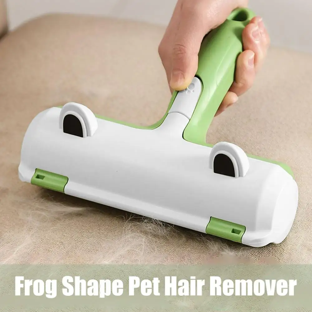 Pet Hair Remover Stick Dog Cat Hair Roller Multi-Surface Lint Frog Shape Roller Fur Removal Tool Sofa Bed Carpet Blanket Cleaner