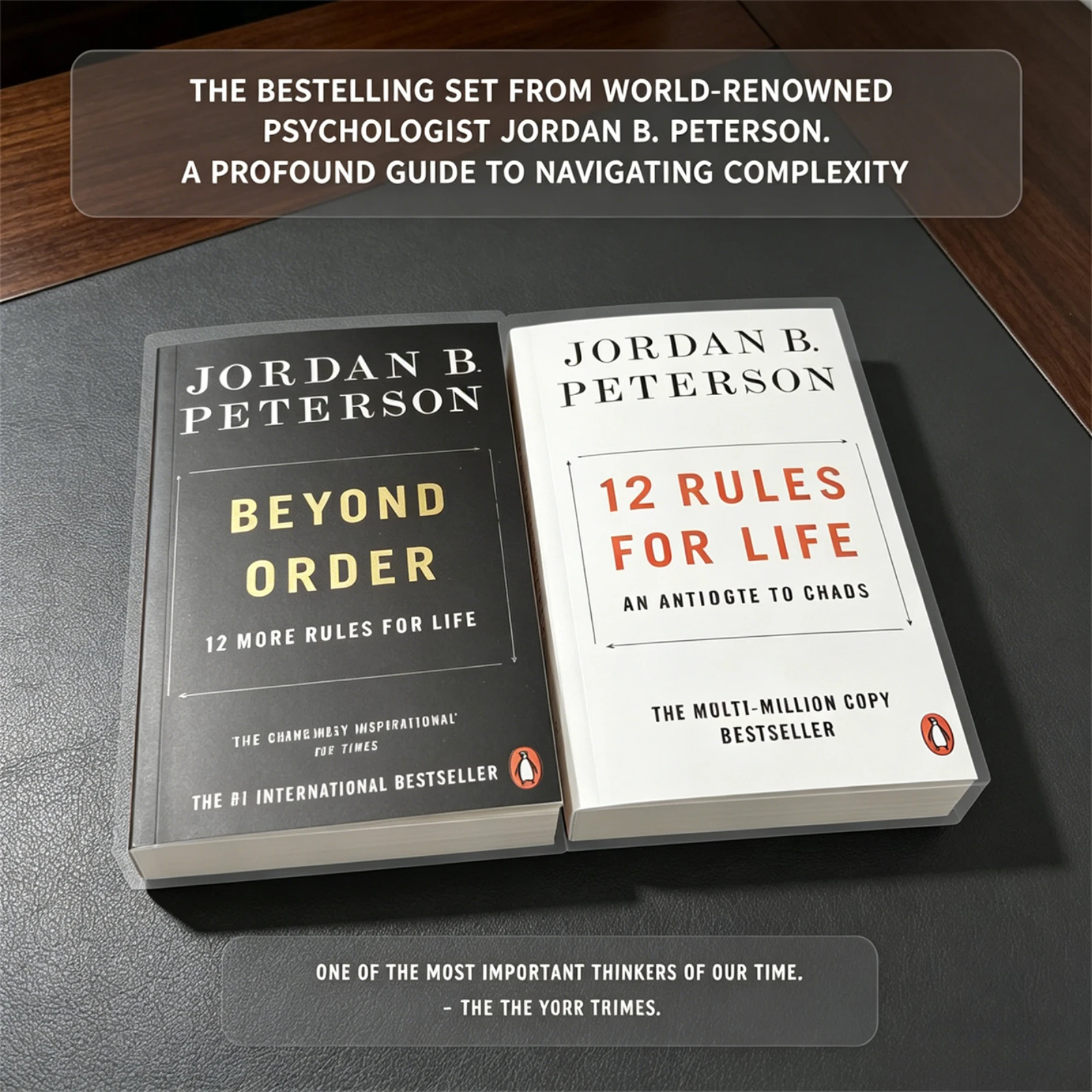 Set de 2 Libros de Jordan B. Peterson: 12 Reglas para la Vida y Más Allá del Orden, Autoayuda, Psicología, Guía de Vida