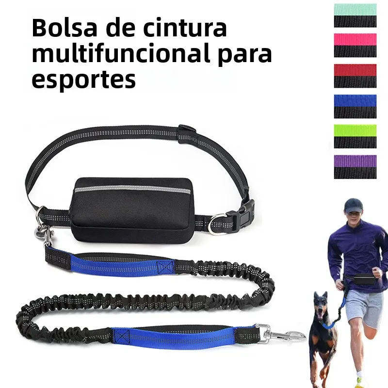 夜間ランニング用反射ペットリード-スポーツドッグリード-高視認性ウォーキングハーネス-その他素材-その他ブランド-ペット用品