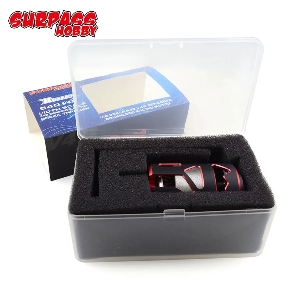 Surpass Hobby Rocket 540 V4S motore Brushless con sensore a 2 poli albero da 3.175mm per F1, 1/12, 1/10 fuoristrada e auto elettrica