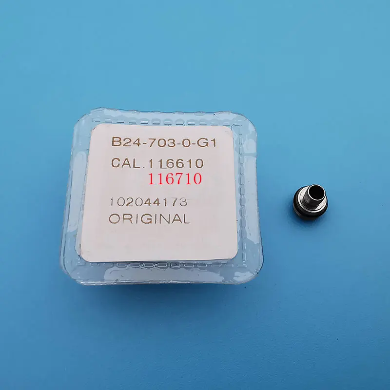 Coroa de relógio de aço inoxidável de 7,0 mm para relógios RLX GMT 116710 126710, peças de relógio de boa qualidade