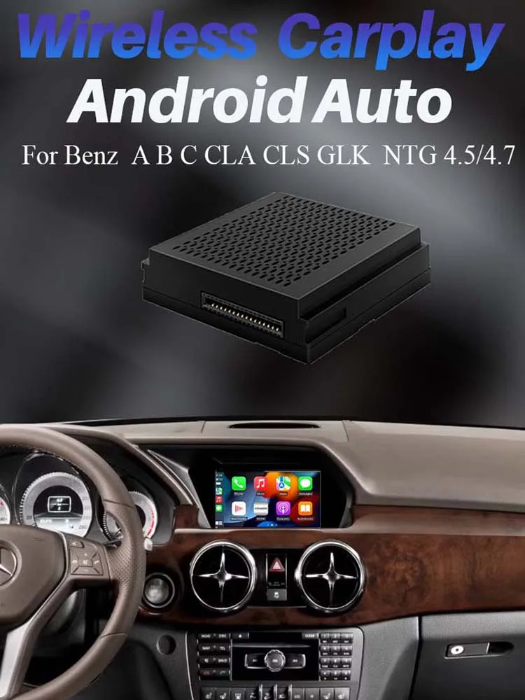 BONROAD Draadloze CarPlay Android Auto voor Mercedes Benz A B C E CLA GLA GLK ML NTG4.5/4.7 Becker Module Airplay Mirrorlink BT - afbeelding 2