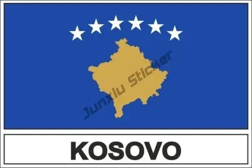 Kosovo with Flag Vinyl Sticker Funny Kosovo Albania Double-Headed Eagle PVC Car Decal Accessories for Cars Phone Laptop