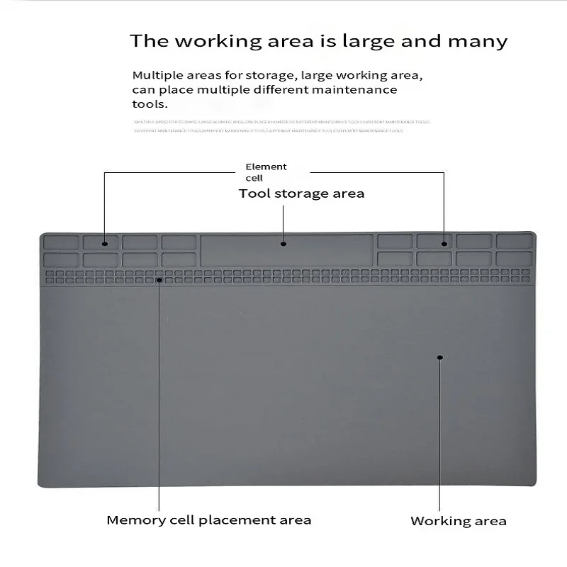 1PC High Density Silicone Insulation Pad Anti Corrosion High Temperature Resistance Anti Corrosion and Anti Static Work Pad