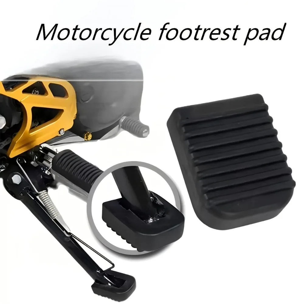 Motorcycle Kickstand Pad, Universal Anti-Slip Rubber Side Stand Protector, Durable Parking Support Foot Pad for Most Motorcycles