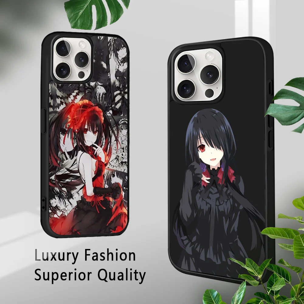 Tokisaki Kurumi fecha A Funda de teléfono en vivo para iPhone 16 15 14 13 12 11 Pro Xs Max Mini Plus Celulares Funda dura