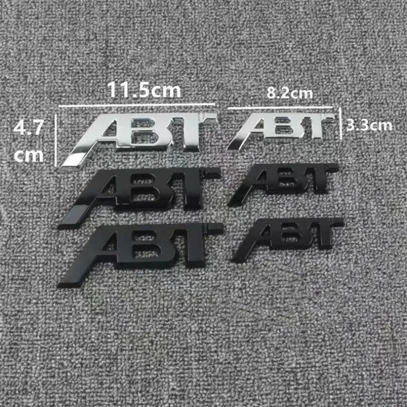 ABT-Style Gloss Black Rear Trunk Emblem - 1PCS Adhesive Badge Compatible with Audi A3/A4/A5/A6/A7/A8 & Q2/Q3/Q5/Q7 Models view 2