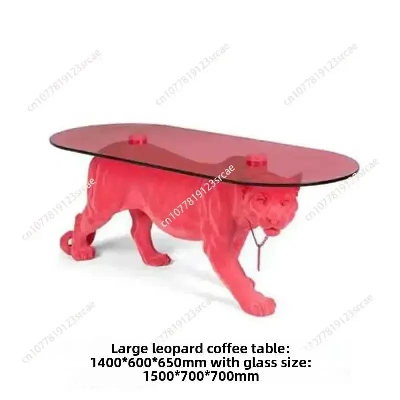 

Роскошный журнальный столик-скульптура в виде леопарда для декора гостиной, центральный столик под телевизор, приставной столик для дивана, креативный дизайн
