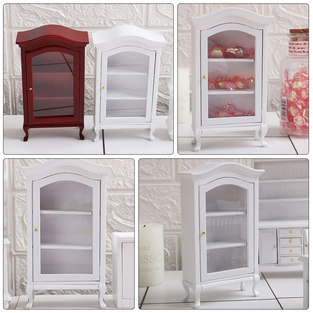 1Pc Mini WoodenDisplay Kast Desktop Ornament Mini Kast Versiering