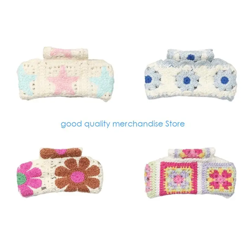 

Y5JD вязаная заколка для волос во французском стиле кантри для женщин и девочек, элегантная легкая ткань, удобная для