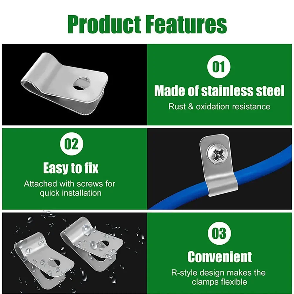 

Проволочный зажим из нержавеющей стали 304, идеально подходящий для защитного ограждения и клетки для собак, в комплект входит 100/200 штук для различных применений.