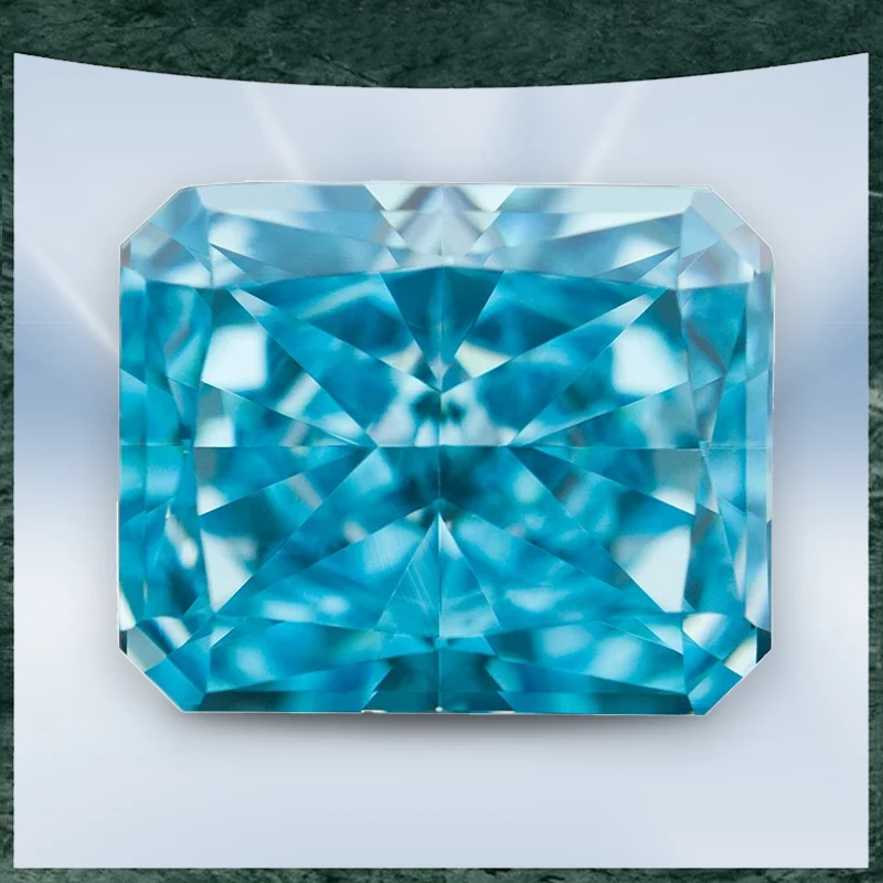 

Cubic Zirconia Crushed Ice Cut No Certificate Rectangle Shape Aquamarine Color Charms Beads for Diy Top Jewelry Making Materials