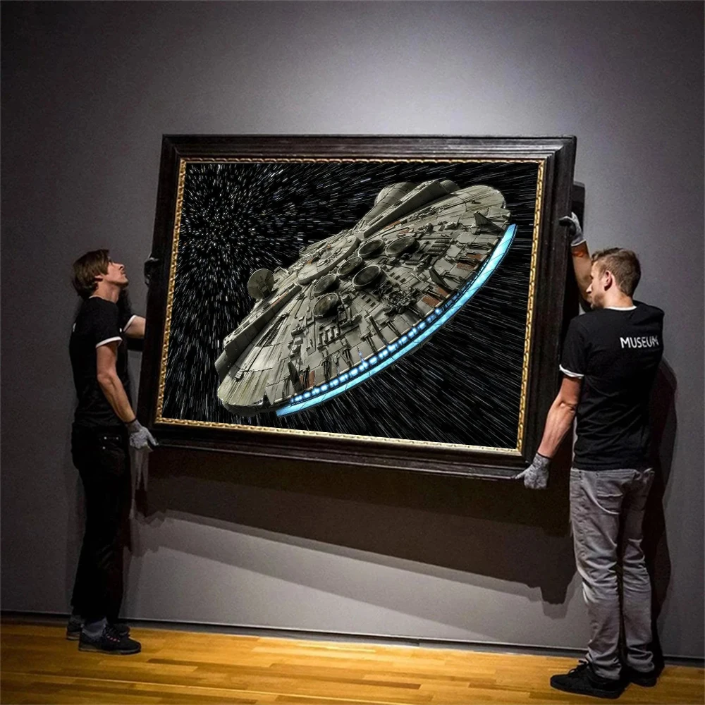 Star Wars Destroyer Millennium Falcon Canvas Paintings Wall Art Posters Prints Classic Movie Pictures For Living Room Home Decor