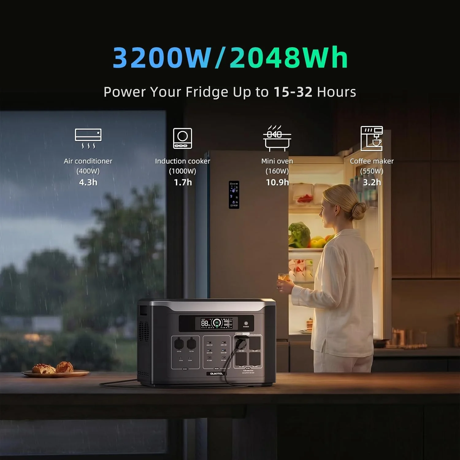 Solar Generator Set for Home Portable Power Station With External