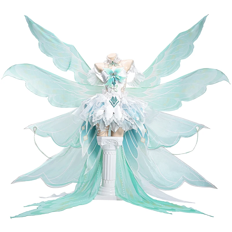 VORVERKAUF UWOWO Firefly Cosplay Kostüm - Honkai Star Rail Firefly Leuchtendes Kleid Fanart Cosplay Outfit für Halloween