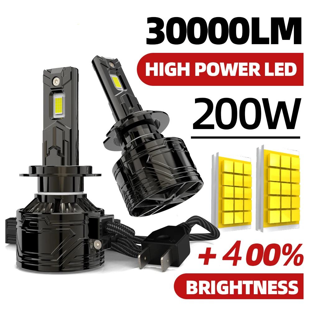 

2PCS H4 H7 LED Car Headlight Bulbs 50000LM 200W H1 H8 H9 H11 Auto Lamp 9005 HB3 9006 HB4 9012 Auto Lights 12V 24V CANbus No Erro