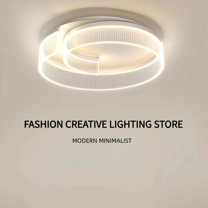 Moderne minimalistische LED-Deckenleuchter, Lampen, cremefarben, Augenschutz, Pendelleuchten, Heimdekoration, Schlafzimmer, Esszimmer, Leuchten