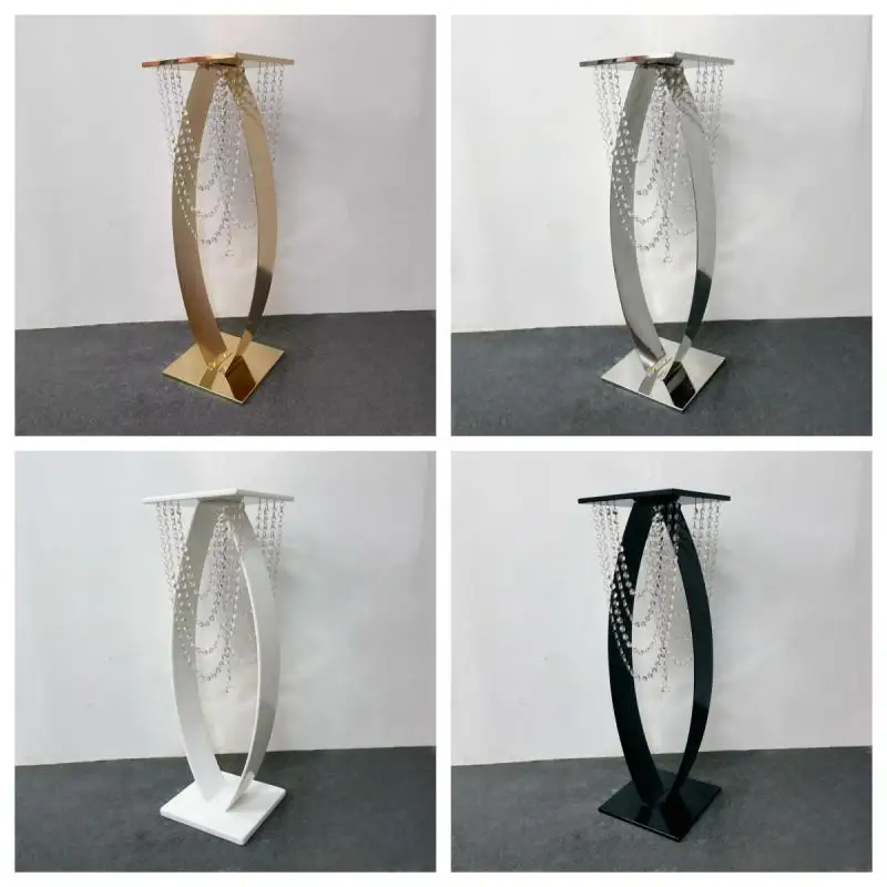

80 CM Tall Crytal Cake Cany Sweet Holder Metal Floral Rack Wedding Party Center Decoration Road Guide Flower Holder Event Supply