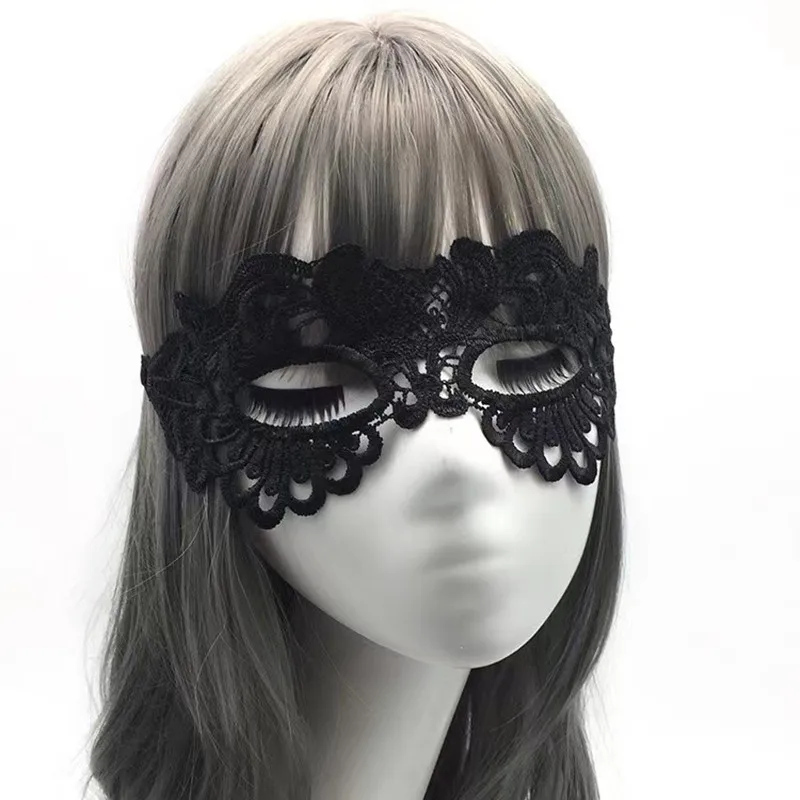 Sexy Frauen Schwarz Spitze Floral Augenmaske Maskerade Prom Gesichtsmaske Prinzessin Königin Party Make-Up Cosplay Nachtclub Spitze Maske Requisiten – Detail 32
