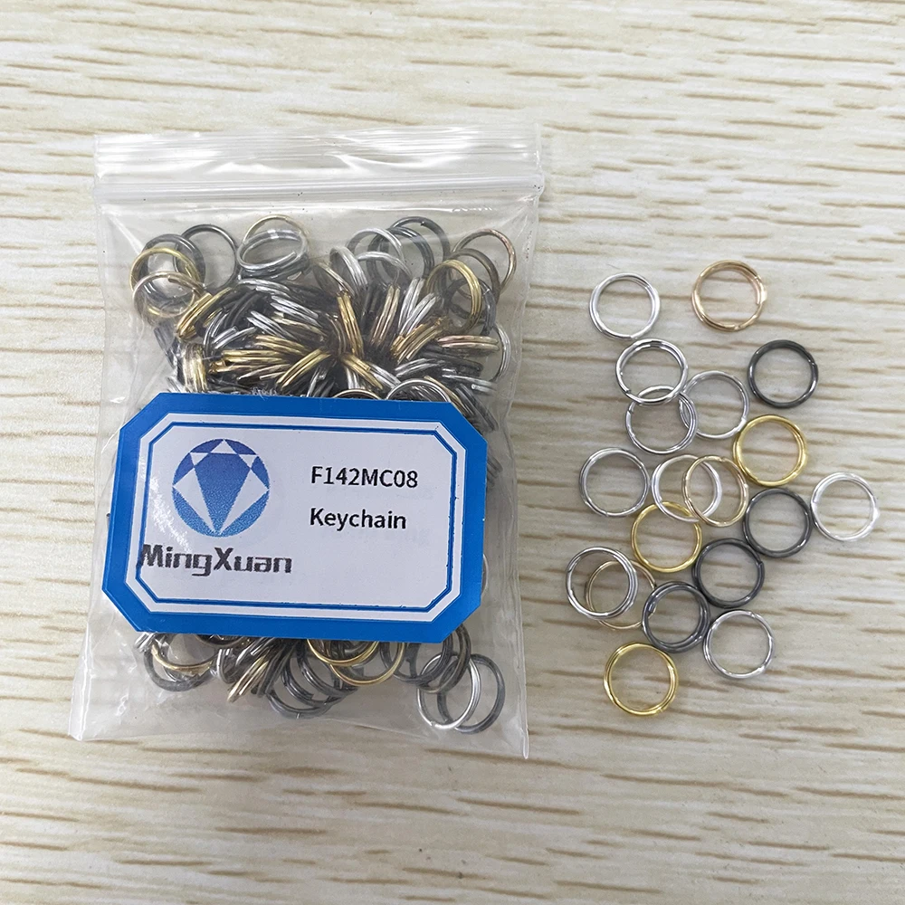 MINGXUAN 200pcs 5-14mm Key Rings Open Jump Split Rings Double Loops Circle Keychain Ring Holder Connectors for Jewelry Making