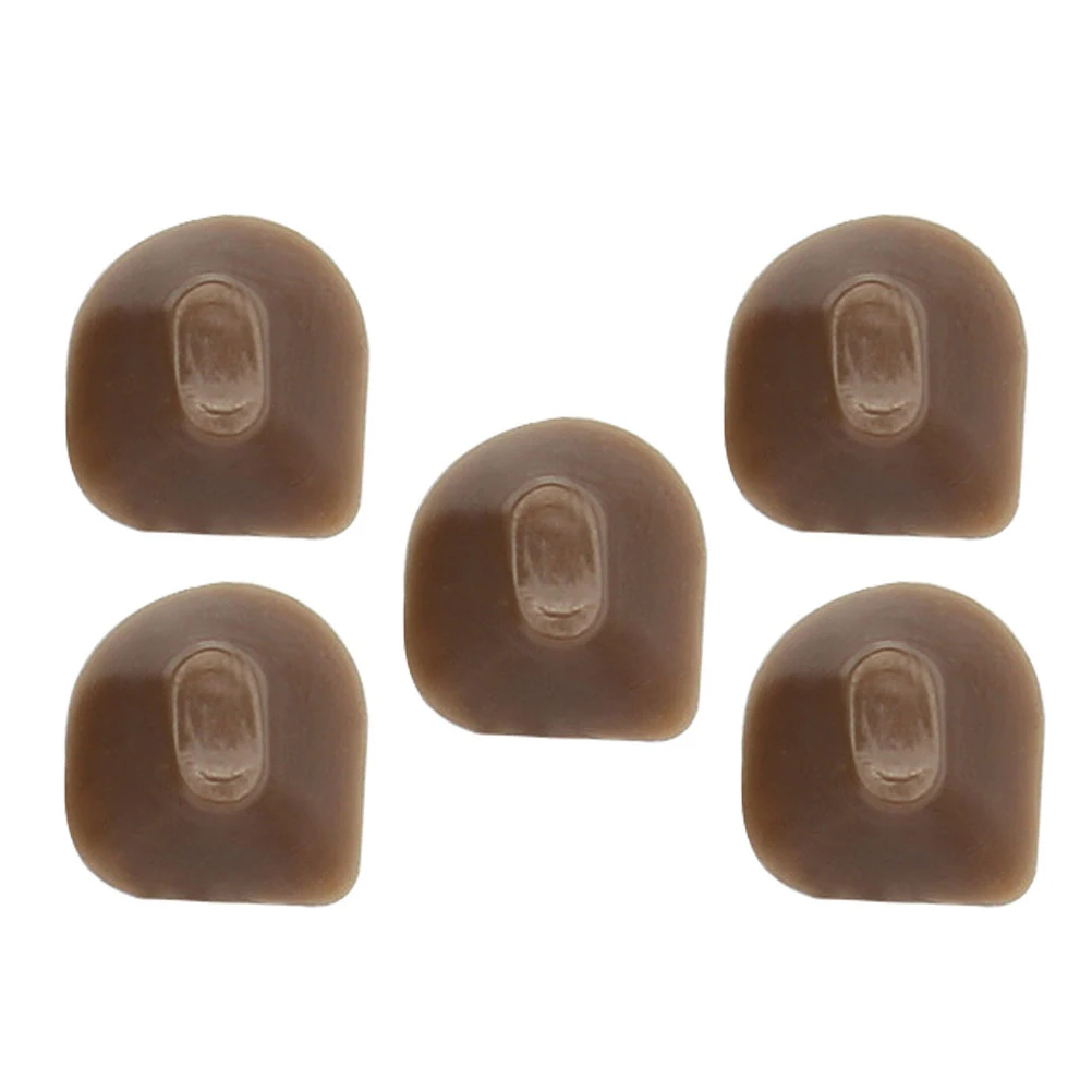 

5 Pcs Flute Rubber Block Buttons Flutes Mute Key Pads Part Accessory Hole Plug Soft Light Brown Lip Plate Professional