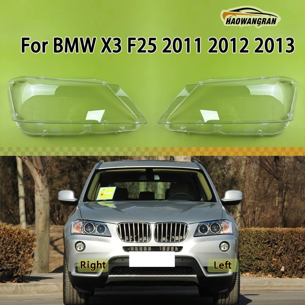 

Front Glass Lens Lamp Shade Shell For BMW X3 F25 2011 2012 2013 Headlamp Cover Transparent Lampshade Lamp Shade Headlight Shell