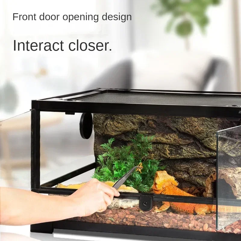 Pet Land Tortoise Breeding Box Maned Lion Lizard Reptiles Tropical Rainforest Ecological Tank Stackable Waterproof Base