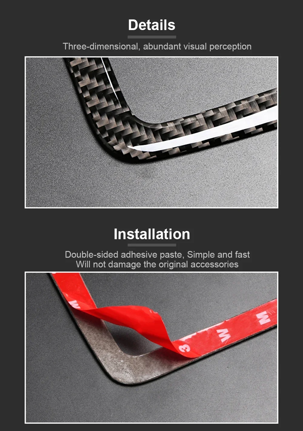 ل BMW E92 E93 3 سلسلة 2005-12 2 قطعة ألياف الكربون اثنين باب السيارة الداخلية غطاء مقبض الشارات تقليم الباب السلطانية ملصقات اكسسوارات