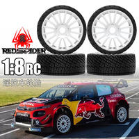 4pcs 1/8 RC on Road Car Tires and Wheels 17mm Hex Rubber Rally Tyres OD for HPI WR8 HSP Hobao ARRMA Redcat Losi Kyosho VRX
