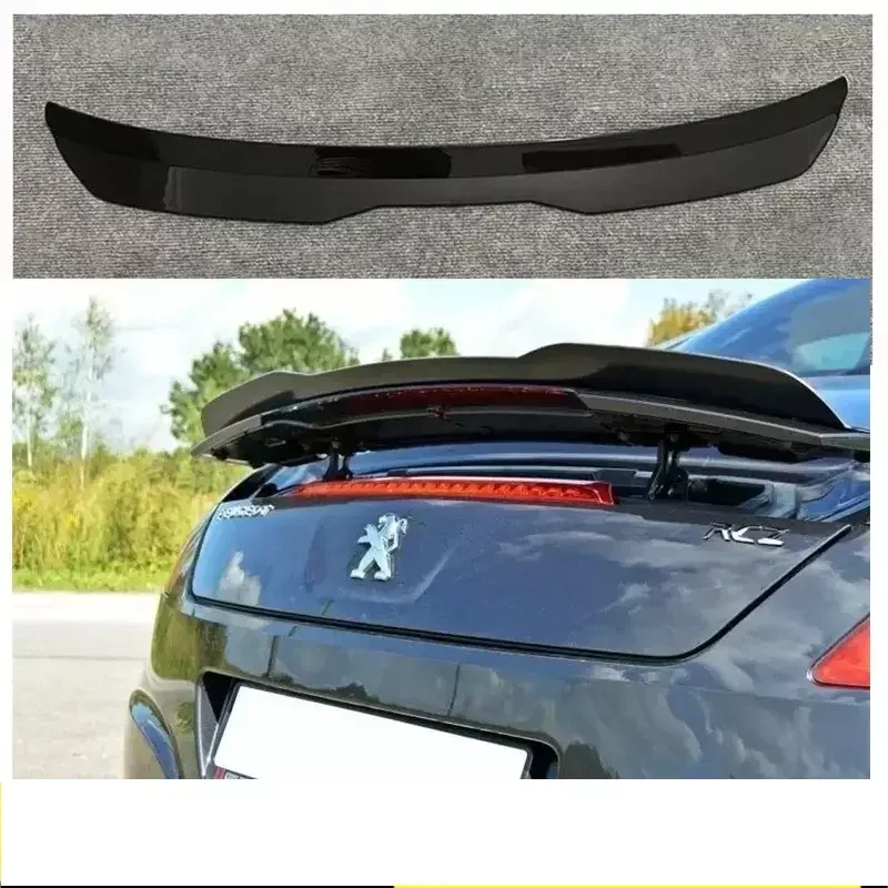 Alerón de maletero trasero para PEUGEOT RCZ 2010 2011 2012 2013 2014 2015 ABS plástico negro brillante alerón superior trasero de coche ala de techo