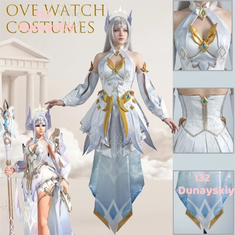 Mercy Mythic Skin Full Female Cosplay Set Over Character watch Outfit For Anime Comic Con Halloween Stage Performance Occasions - view 6