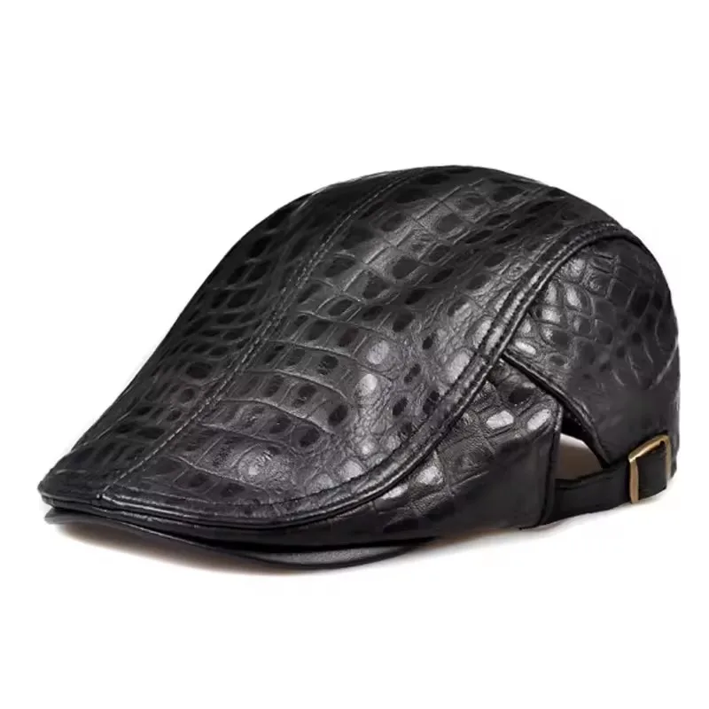 beret-unisexe-en-cuir-veritable-reglable-55-61-cm-style-urbain-casquette-fine-decontractee-a-visiere-plate-pour-hommes-et-femmes