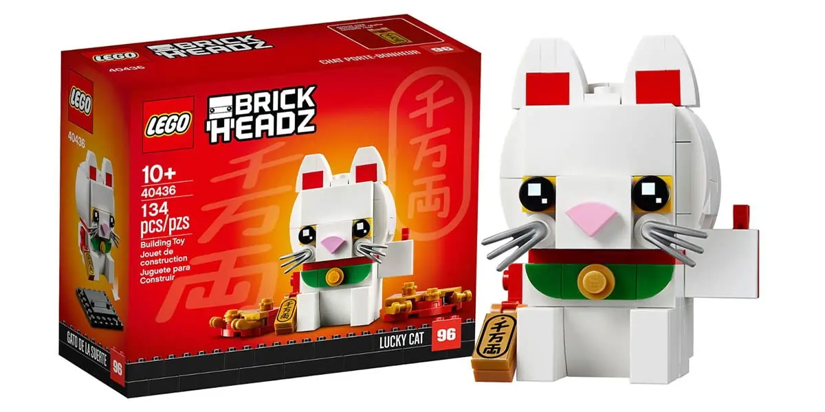 LEGO & BrickHeadz Lucky Cat Children Building Blocks Toys Gift 40436 (134 Pieces) for Children\'s Kids Birthday Xmas Gift