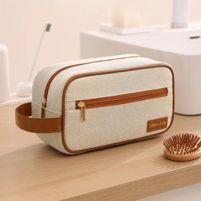 

Новая мужская холщовая косметичка большой вместимости, дорожная сумка для хранения, косметичка