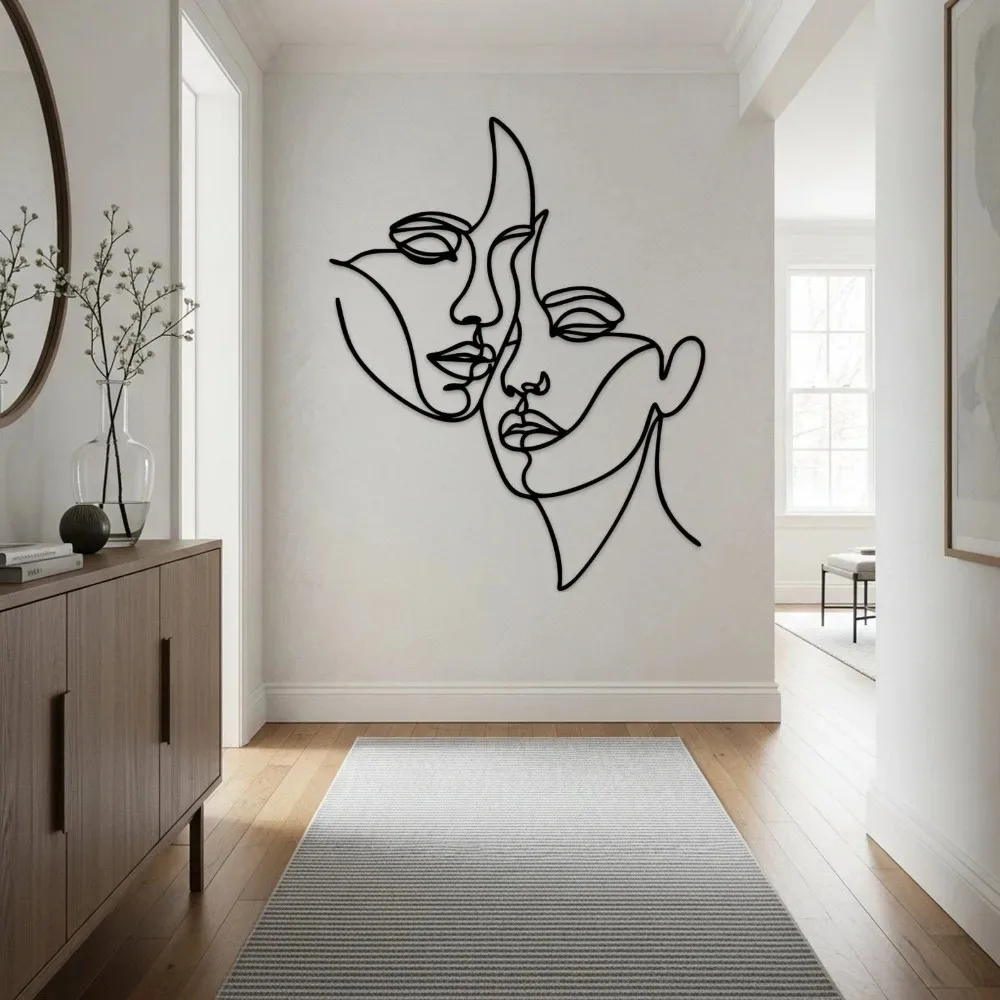 CIFBUY Iron Wall Art Dual Face Metal Sign Waterproof Home Bedroom Decor Rustic Hanging Plaque