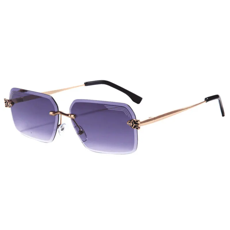 

2025 Rimless Rectangle Sunglasses Women UV400 Driving Sun Glasses Men Clear Color Summer Accessories Square Small Size