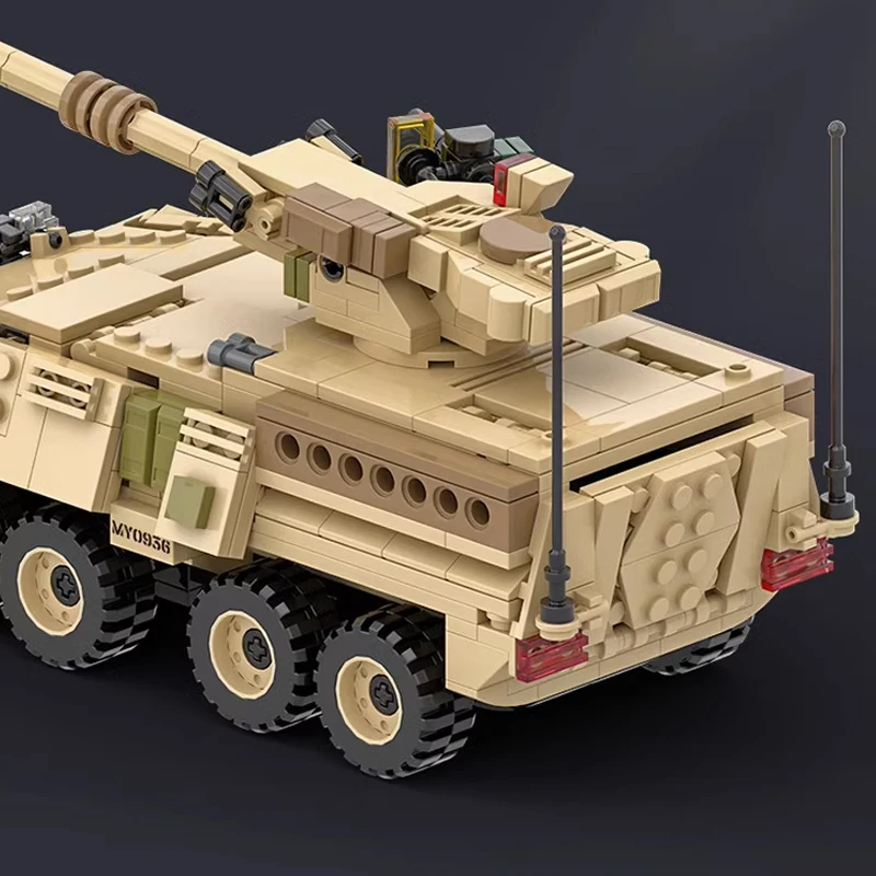 군사용 M1128 이동식 총포 탱크 조립 블록 P-51 전투기 브릭 퍼즐 장난감 군인 장갑차 모델 성인 선물 홈데코