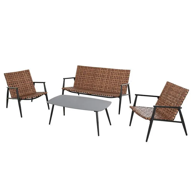 

Outdoor Balcony Courtyard Rattan Chair Three-piece Rattan Courtyard Outdoor Terrace Leisure Outdoor Furniture
