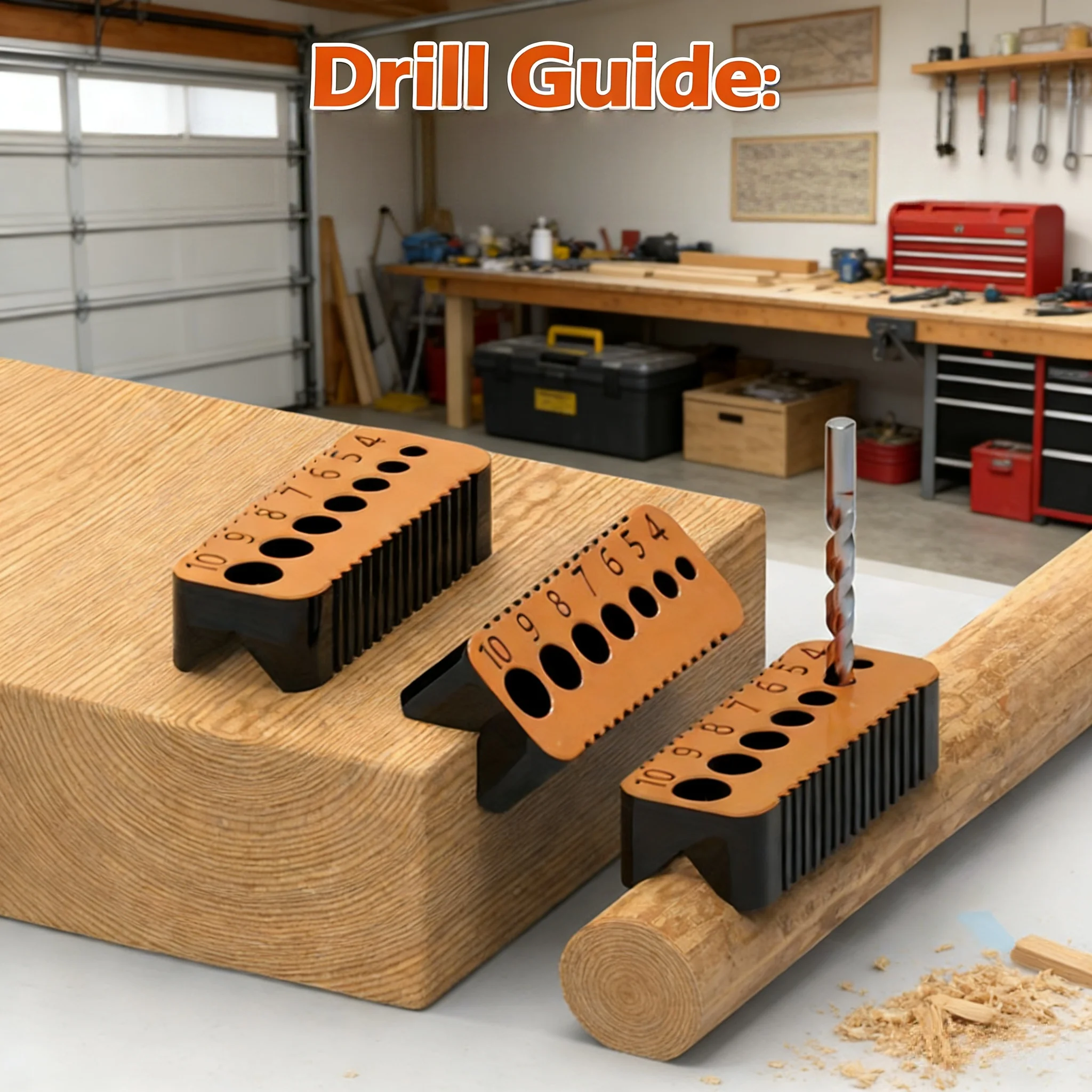 Drill guide; suitable for drilling guide tools for 4mm-10mm drill bits; multi-functional precision auxiliary tool; DIY drilling