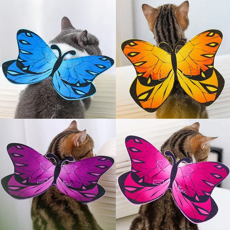 Halloween Pet Supplies Cat Clothing Cat Butterfly Dressing Cute Cat Butterfly Transforming Into Pet Dressing