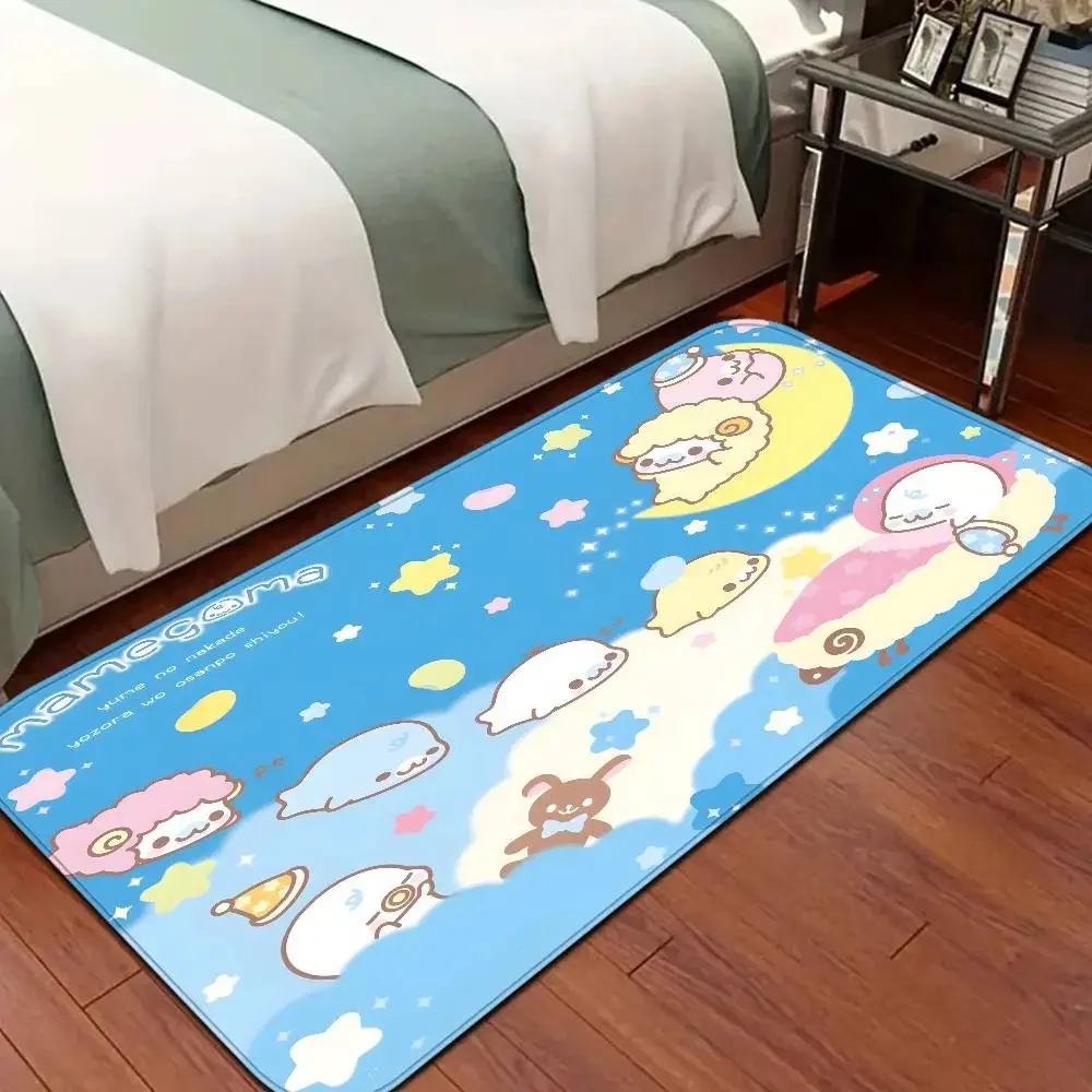 Cute Mamegoma Room Mats Anti-slip Absorb Water Long Strip Cushion Bedroon Mat Household Carpets