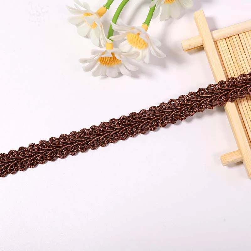 1-10Yard 12mm Gimp Braid Trim Kant Polyester Geweven Gimp Borduurwerk Franje Stof Koord Lint Kant Rand Trim voor DIY Naaiwerk Handwerk