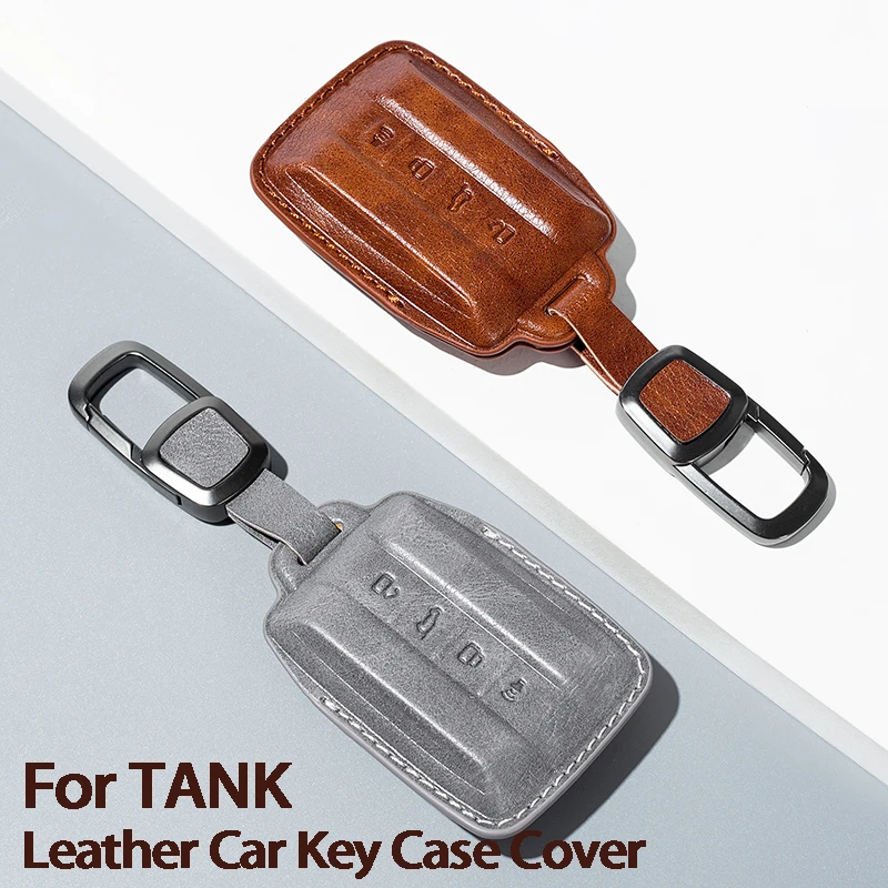 

Car Key Case Cover For Great Wall GWM TANK 300 400 500 700 Tank300 Tank400 Tank500 Tank700 Leather Car Keychain Protective Cover