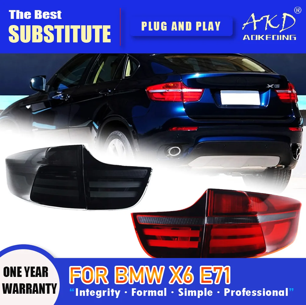 

AKD Tail Lamp for BMW X6 E71 LED Tail Light 2008-2014 E71 Rear Fog Brake Turn Signal Automotive Accessories